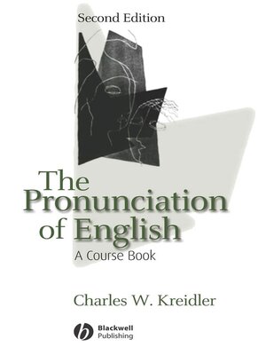 cover image of The Pronunciation of English